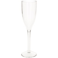 Onbreekbaar champagne/prosecco flute glas transparant kunststof 15 cl/150 ml - Champagneglazen