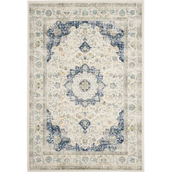 Safavieh Transitional Indoor Geweven Vloerkleed, Evoke Collectie, EVK220, in Ivoor & Blauw, 201 X 274 cm