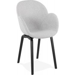 Design stoel met armleuningen SAMY 59x59x88 cm Grijs