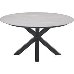 Lowland tafel - Ø150 cm - carbon black - Centostone Napoli sand
