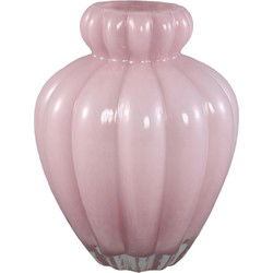 PTMD Vaas Syamer 2 - 21x21x27 cm - Glas - Roze