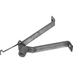 Opvangbeugel deur - verzinkt staal - met haak - 15 x 6 x 23 cm - Deurstoppers