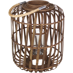 Lantaarn Capsule - medium - naturel bruin - bamboe