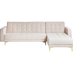 Beliani ABERDEEN - Hoekbank-Beige-Polyester