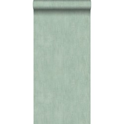 ESTAhome behang linnenstructuur celadon groen