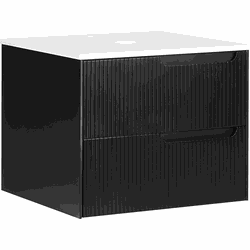 QUINTELA - Badkamermeubel - Zwart - 60 x 52 cm - MDF