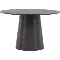 Trude houten eettafel donkerbruin - Ø 120 cm
