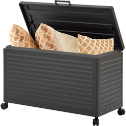 Hesperide HIXA Luxe Opbergbox - Tuinkussenbox - Soft Close - Waterdicht - 130x78x60,4cm - Met Deksel - 510L - Zwart - Kussenbox - Tuin - met Wieltjes - SULO