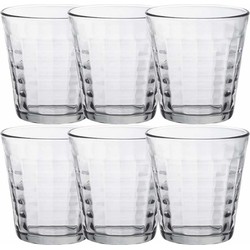 6x Drinkglazen/waterglazen transparant Prisme 275 ml - Drinkglazen