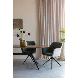 Eetkamerstoel Beige/Bruin - Zithoogte 49,5cm - 63x63x83,5cm - Daley - Set van 2