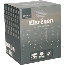 Cepewa Ijspegelverlichting lichtsnoer - 1200 cm - 360 led lampjes - warm wit - Lichtsnoeren