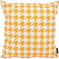 Pied-de-Poule Okergeel - Outdoor | 45 x 45 cm | Kussenhoes | Katoen