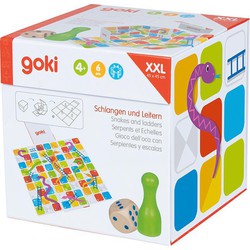 Goki Goki XXL snakes & ladders in a cube to open 15 x 15 x 15 cm