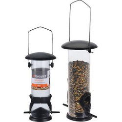 Pro Garden Tuinvogels hangende voeder silo - 8 x 23 cm - Vogel voedersilo