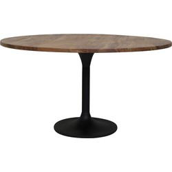 Light&living Eettafel Ø140x78 cm BIBOCA acacia hout-zwart