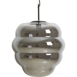 Light & Living - hanglamp - Misty - zwart - glas smoke glas - Ø 45cm - E27 - 2961312