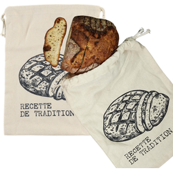 OTIX Herbruikbare Broodzakken - voor Zelfgebakken Brood - 2 stuks - Katoen - Beige - 36x26cm
