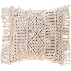 Kussen Boho – Beige – Handmade – 40 x 40 cm (incl. vulling)