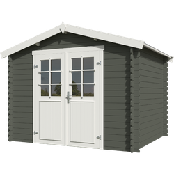 Blokhut Norah 275x230 Green Grey-Wit
