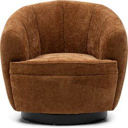 Riviera Maison The Countess Swivel Armchair, montmartre weave, maroon brown