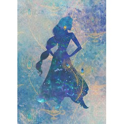 Komar fotobehang Aladdin Jasmine blauw en paars - 200 x 280 cm - 610061