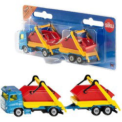 Siku 1695 Vrachtwagen + Puincontainer en Aanhanger