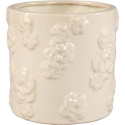 PTMD Bloempot Filep - 19x19x18 cm - Keramiek - Wit