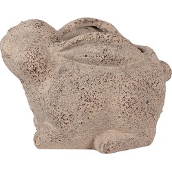 Clayre & Eef Bloempot Konijn 17x12x12 cm Beige Keramiek Bloempot Binnen