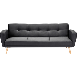 Beliani FLORLI - Driezitsbank-Zwart-Polyester