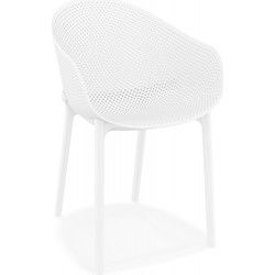 Geperforeerde terrasstoel LUCKY 60x54x81 cm Wit