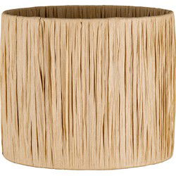 Raffia lampenkap - cilindrisch - beige - Boheemse stijl - ø20 x 17 cm - E27 fitting - Ontworpen voor tafellampen en Pendellamp - Ontworpen voor woonkamer en eetkamer