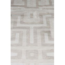 Vloerkleed Rechthoek - Beige Stof - 140x200x0,5cm - Labyrintho