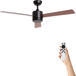 Plafondventilator Emil zonder verlichting - Ø132cm - 6 snelheden - Afstandsbediening - Zwart