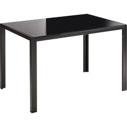 LAVOS - Eettafel - Zwart  - 80 x 120 cm - Veiligheidsglas