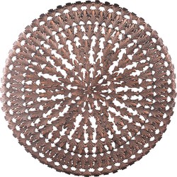 PTMD Xavery Copper round iron wall panel carved look S