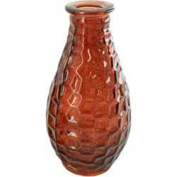 Vaas glas l7b7h14 cm bruin