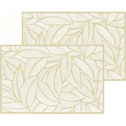 Set van 4x stuks placemats Jungle goud PVC 45 x 30 cm - Placemats