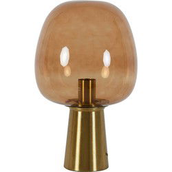 Light & Living - tafellamp - Maysony - brons bruin messing - glas - kleurglas-lamp - E27 - 1865018