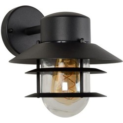 Landelijk, stijlvol met vintage look wandlamp buiten 21,8 cm zwart
