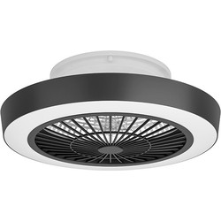 Sazan Plafondventilator LED d:55 cm zwart/wit - Ventilatoren - 2 jaar garantie