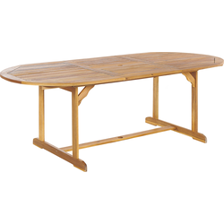 Beliani MAUI - Eettafel-Lichte houtkleur-Acaciahout