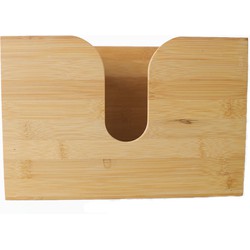 Decopatent® Bamboe wand Tissue box - Tissuehouder voor wandmontage - Muur Tissuedoos hout - Tissuebox voor Wc / Badkamer / Keuken