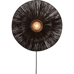 Wandlamp Iguazu - Jute Zwart - Ø55cm