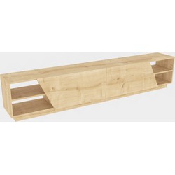 Meubel TV 4 planken 2 deuren L240 cm - Rhodes