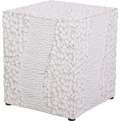 Fine Asianliving Bijzettafel Beton Imitatiehout - Brynn D35xH44cm