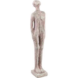 PTMD Decoratieve Standbeeld Keiton - 8x8x40 cm - Cement - Grijs