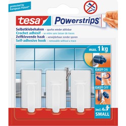 Tesa Powerstrips haken small - 6x stuks - Klusbenodigdheden - Handdoekhaakjes