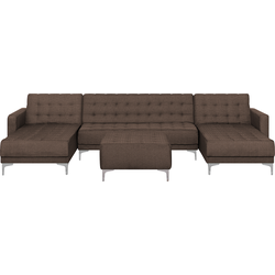 Beliani ABERDEEN - Modulaire Sofa-Bruin-Polyester