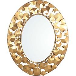 PTMD Wudy Ovale Spiegel - 74 x 8,5 x 92 cm - Ijzer - Goud