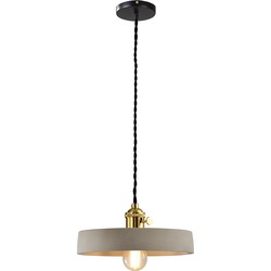 QUVIO Hanglamp beton klein rond grijs - QUV5095L-GREY